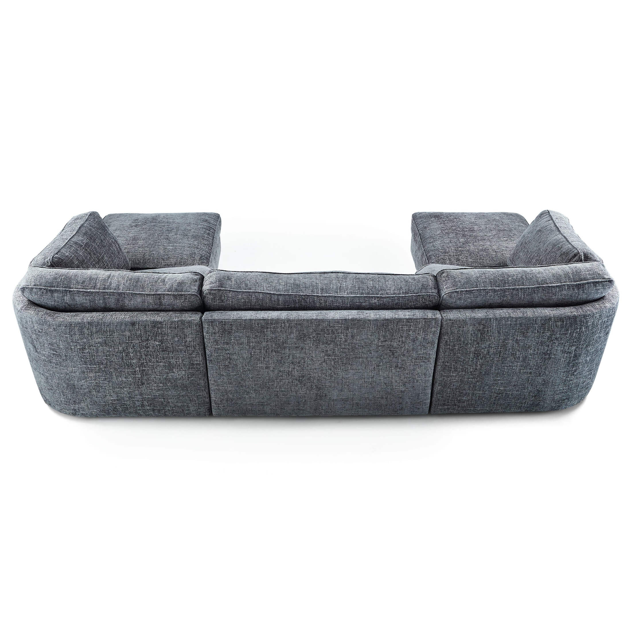 Ashby U-Shaped Fabric Grey Sofa