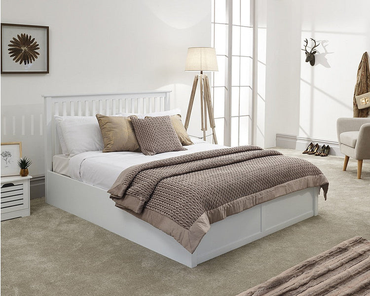 Como Ottoman Wooden Bed Frame - Elegant Storage Solution