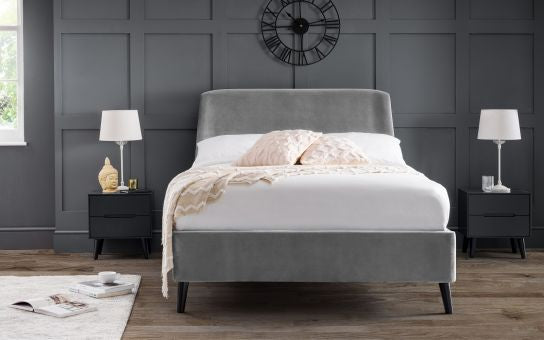 Frida Curved Velvet Bed Frame - Elegance & Comfort Combined